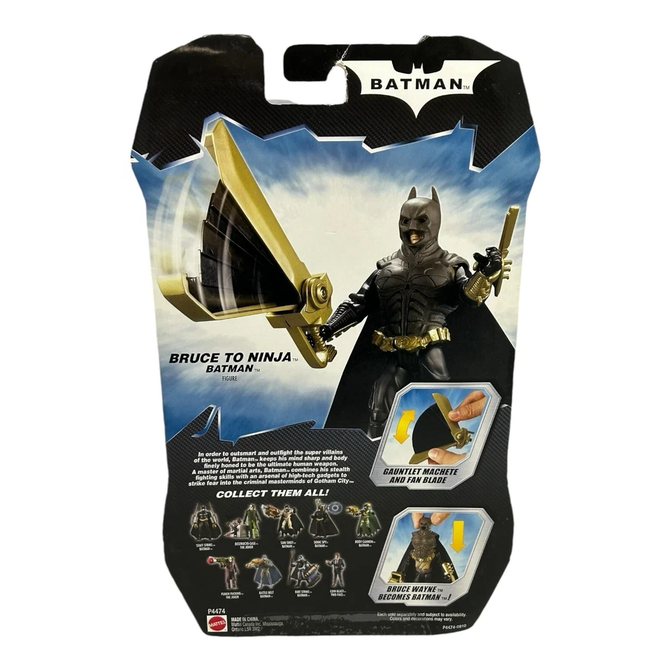 Figura Batman Begins DC Bruce to Ninja Batman Caballero Oscuro Nueva Sellada Foto 3 de 4