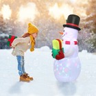 Outdoor Christmas Inflatable Illuminated Snowman Ornament with LED Light Cartoon