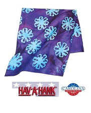 Hav-A-Hank BATIK Green TIE DYE BANDANA COTTON Head Neck Wrap Scarf Face Mask Ann