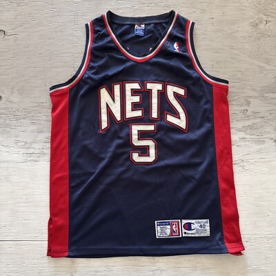 Vintage Champion Authentic Jason Kidd #5 New Jersey Nets Sewn