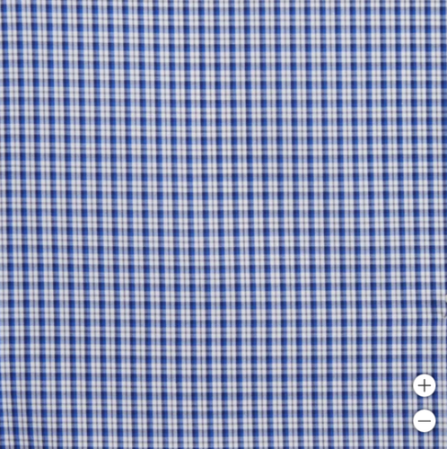 Kirkland Signature Mens Traditional Fit Dress Shirt, Blue Gray White Mini Check - 第 5/19 張圖片