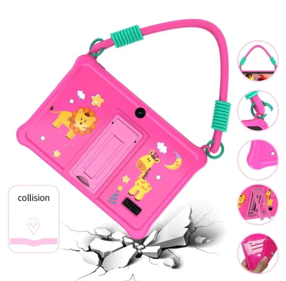 PRITOM Kid Tablet 7 inch Android Tablet 4GB(2+2)+32GB Bluetooth WiFi Dual Camera - Image 4 of 4