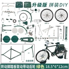 DIY Alloy Bicycle Model Assemble Yourself Postal Bicycle Model Ornament Display