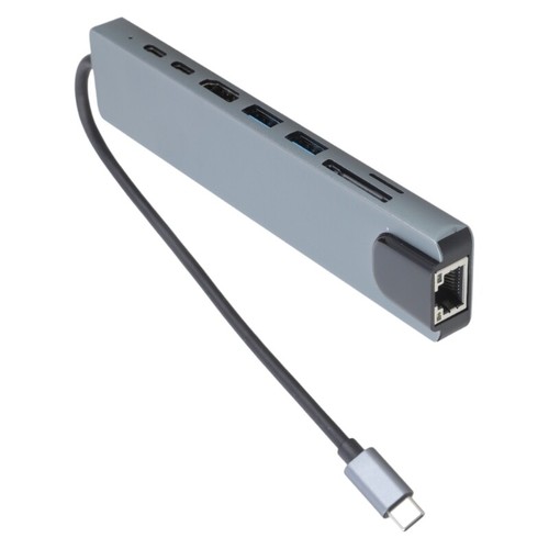 Aluminum Type C Docking Station with 4K HDMI2.0 USB A USB C and Ethernet Port - Photo 3/24