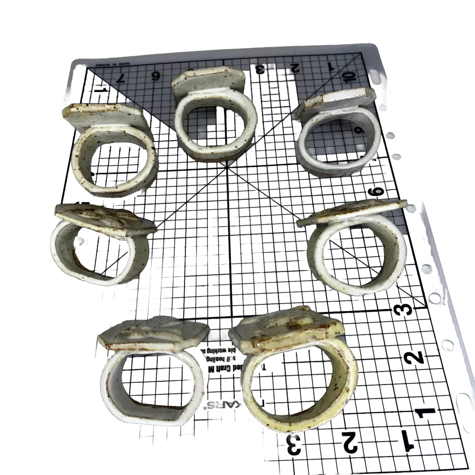 Servilletero Anillo 7 Anillos Soporte Navidad Cerámica Color Neutro Arte Cerámica Neutro Foto 4 de 4