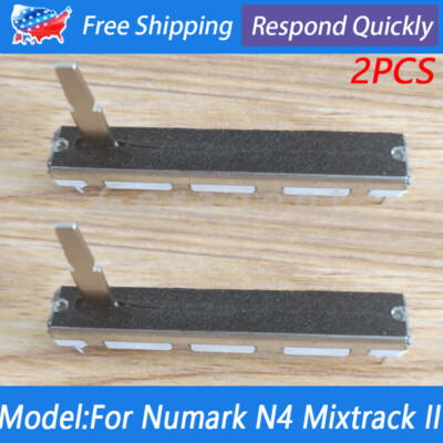 2PCS Channel Fader For Numark N4 Mixtrack II Pro II - III Platinium Pro3 FX QUAD
