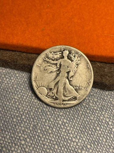 (#101377) Walking Liberty Half Dollar: 1919 S    Good/VG.