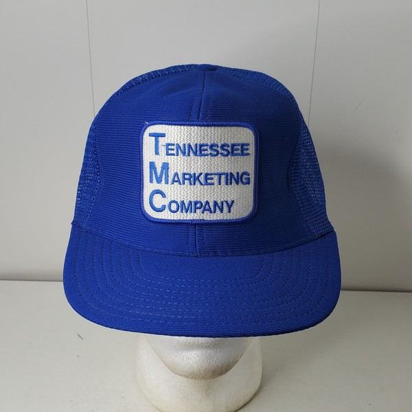 Gorra de marketing de Tennessee vintage parche de camionero malla azul EE. UU.