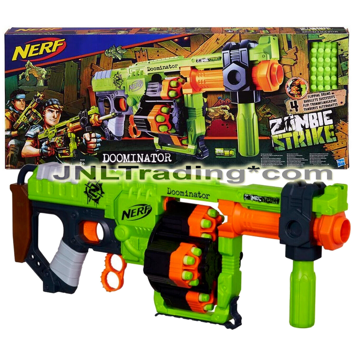 Nerf Zombie Strike Doominator! Épica Shotgun Estilo Minigun 