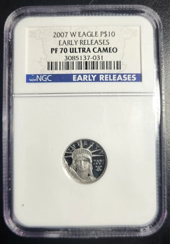 2007-W  1/10 oz Platinum Eagle $10. NGC PF 70 Ultra Cameo Early Releases 