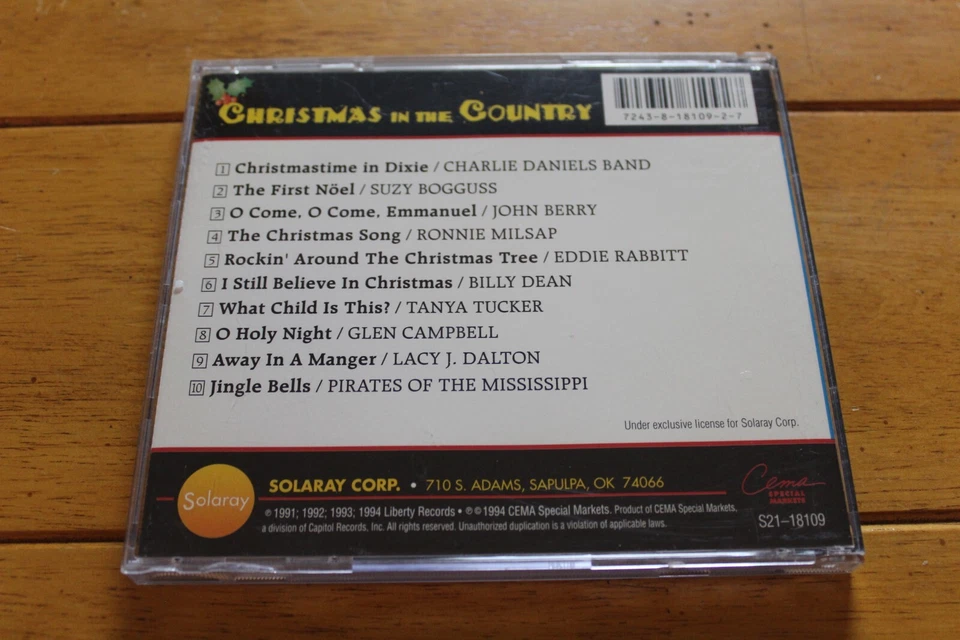CHRISTMAS IN THE COUNTRY - VARIOUS ARTISTS (CD, 1994, CEMA) Foto 2 de 4