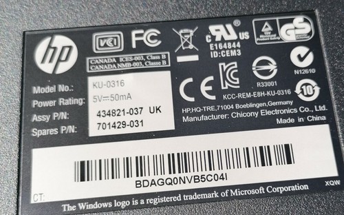 Keyboard HP Ideal For Gaming Standard USB / BDAGQ0NVB5C041 - Picture 4 of 11