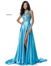 Sherri Hill 51636 Turquoise Pageant Gala Gown Dress sz 2 NWT