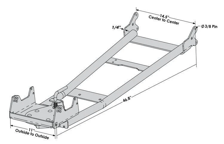 KFI 50" Flex Quitanieves, Montaje, Push Tubo Kit Se Adapta 2022 Arctic Cat Alterra 600 Foto 4 de 4