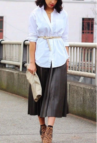 ZARA WOMENS FAUX LEATHER PLEATED SKIRT SIZE S M eBay