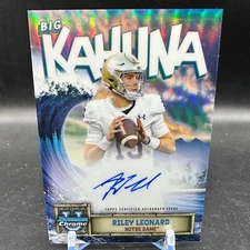 Riley Leonard Auto Big Kahuna On-Card 2024 Bowman University Chrome SSP