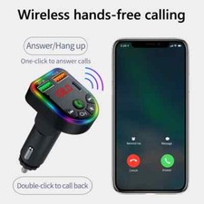 Car Wireless Bluetooth FM Transmitter MP3 Player USB Car Charger Adapter Colorfu