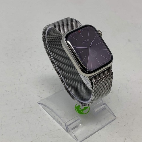 Factory Unlocked Apple Watch Series 8 41MM Silver Stainless Steel Silver Chain L - Photo 8 sur 9