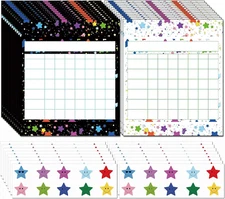 Incentive Reward Chart for Kids: 80 Pack Behavior & Chore Charts with 1800 Star