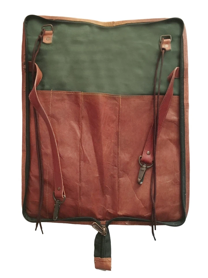 Bolsa de baquetas de cuero genuino para 10 pares de baquetas NUEVO Foto 4 de 4