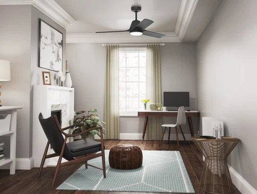 Hunter 52 inch Aeronaut Wi-Fi, ENERGY STAR® Matte Black Damp Rated Ceiling Fan - Picture 4 of 18