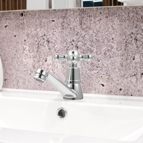 Bathroom Sink Faucet Cold Water Single Hole Tap Washing Basin Replacement for - Picture 7 of 12