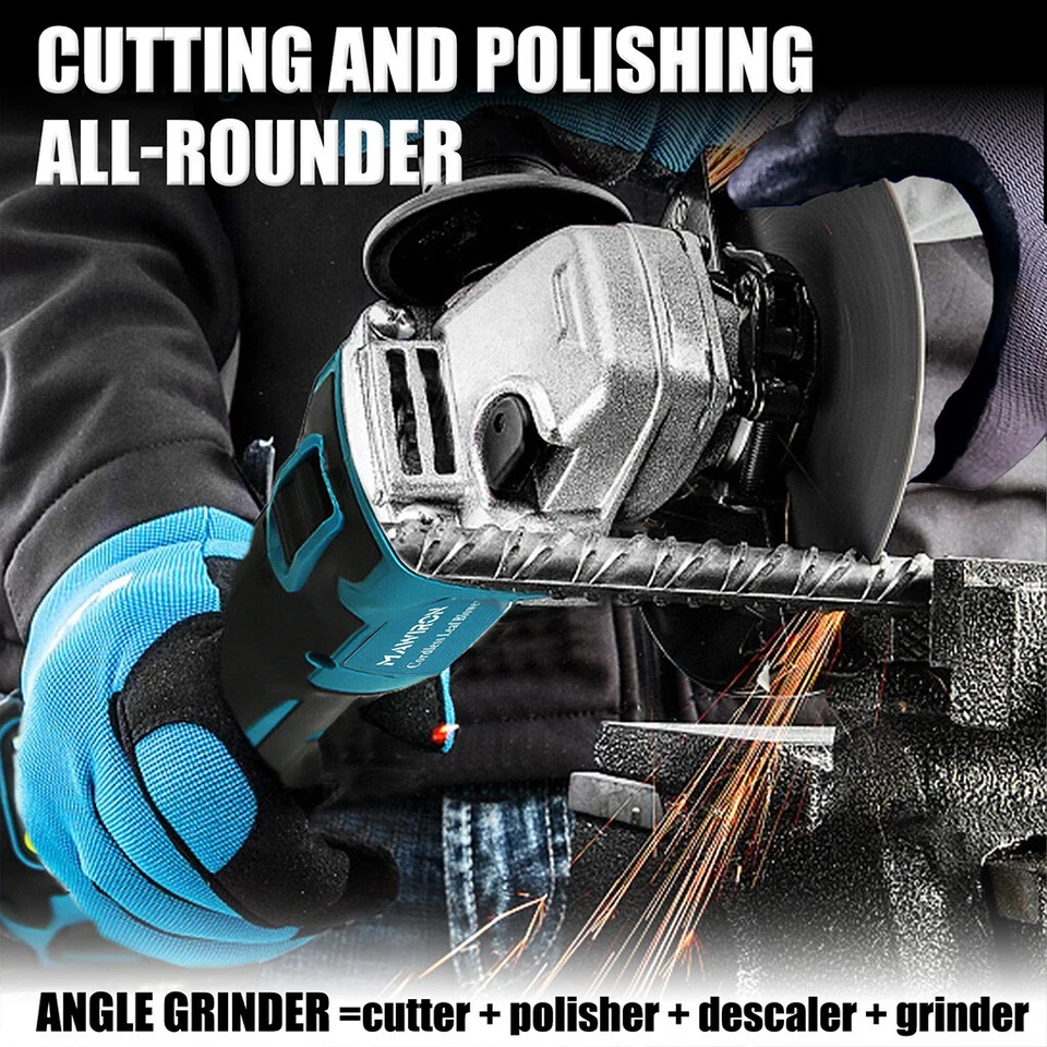 NUE 125mm Winkelschleifer Akku Trennschleifer Schleifmaschine Flex Für Makita DE - Bild 3 von 4