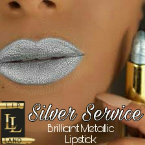 LIPLAND COSMETICS BRILLIANT CREAM MATTE LIPSTICK LIMITED 4g/.14oz SILVER SERVICE - 第 2/2 張圖片