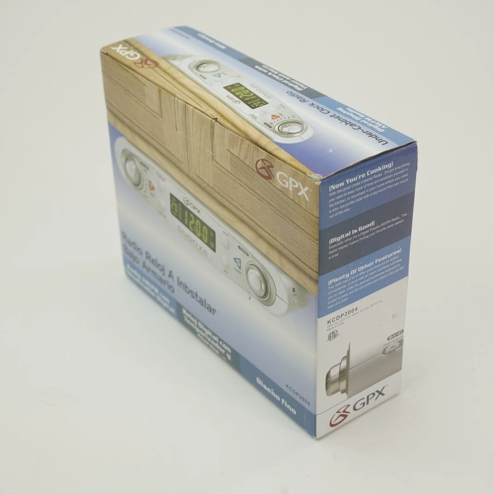 GPX Under Cabinet CD Clock Radio AM FM CD Weatherband Radio Player BRAND NEW! - Image 2 of 4