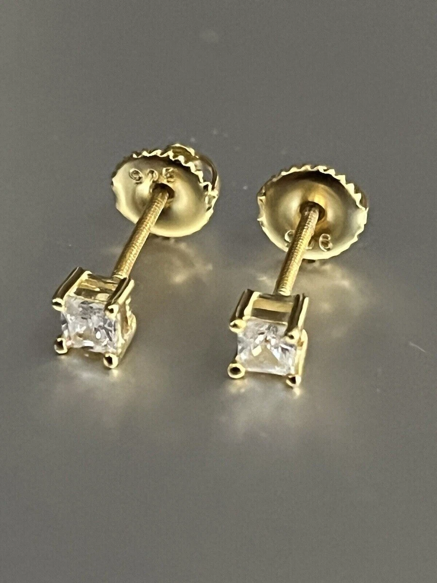 Gold plated diamond studs Clearance