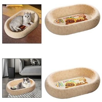 Cat Kratzbett Katzenkratzbrett Couch Nestbecken Aus Plüsch mit Geschlossener