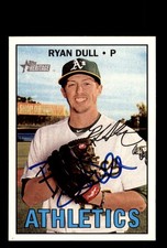 Signed Baseball Card Auto Ryan Dull 2016 Topps Heritage #531 Oakland Athletics