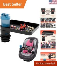 Kids Car Seat Tray with Rotatable Cup Holder - Perfect for Family Road Trips