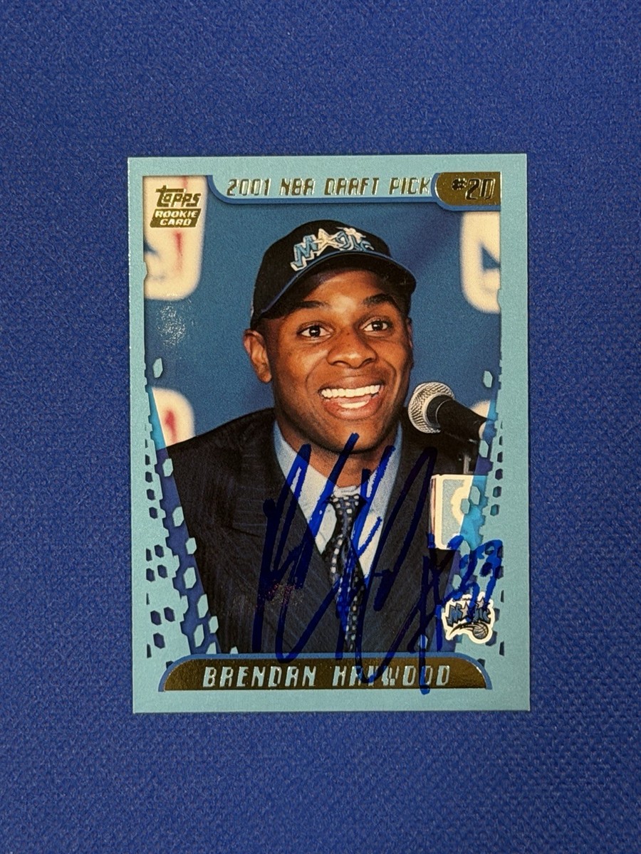 2001-02 Topps Draft Pick Brendan Haywood #240 RC Signed Auto