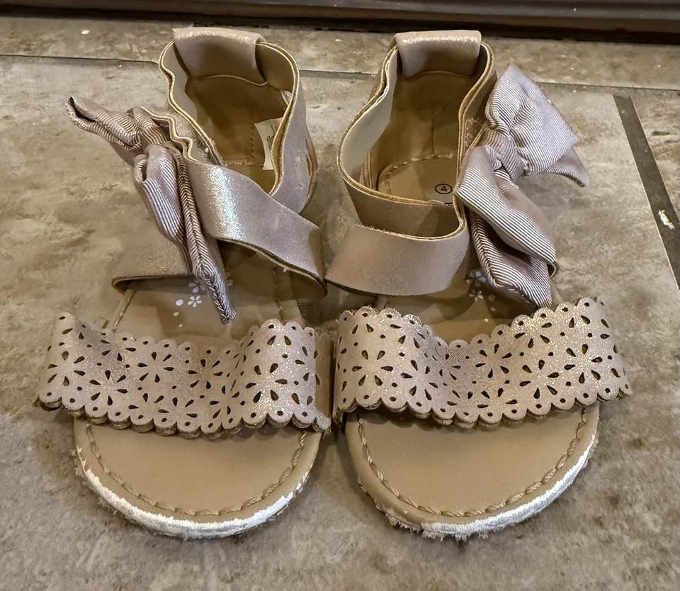 Sandalias Koala Niños Oro Rosa Correa Arco Niñas Bebé Talla 4 Foto 2 de 4