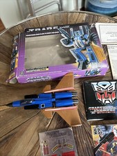 Transformers G1 Decepticon Seeker Jet DIRGE w box and papers Hasbro Tamara 1985