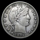 1914-S Barber Half Dollar Silver ---- Nice Condition Coin ---- #KK511