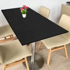 Fitted Tablecloth Fit 5ft Rectangle Table, Table Cover (60"x30", Black)