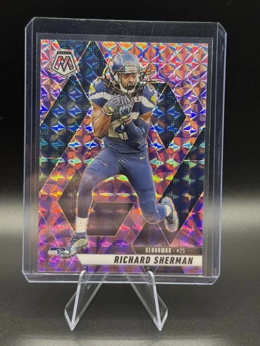 2025 Panini Mosaic - Richard Sherman #222 Reactive Purple Mosaic Prizm