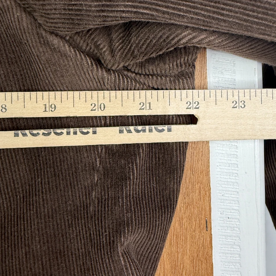 Винтажный вельветовый костюм мужской 44R коричневый 2 кнопки 3 изделия 100% хлопок жилет брюки 36 x 30 - Изображение 3 из 4