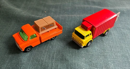 Vintage Matchbox Lesney Ford Transit 1977 (No 66) & No. 44 Refrigerator Truck