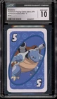 Pokemon Blastoise 5 Blue Pocket Uno Playing Cards CGC 10 Gem Mint
