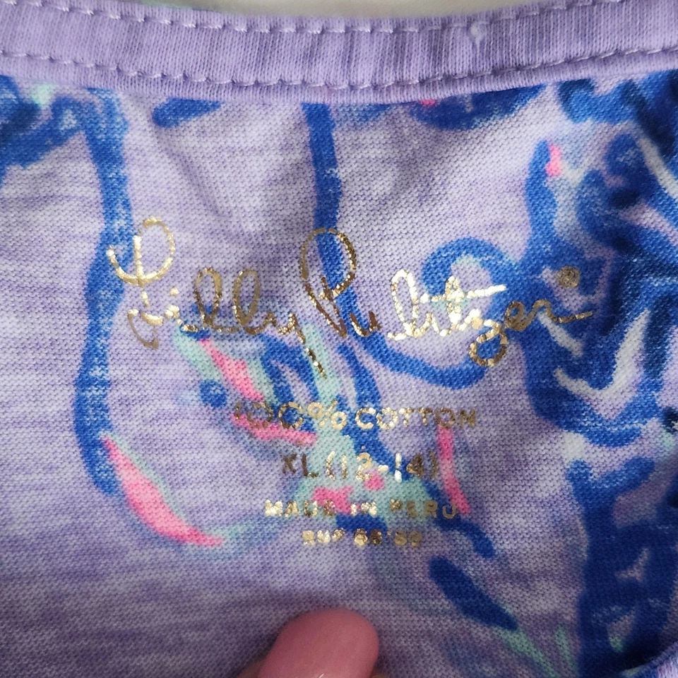 Top Lilly Pulitzer Niñas Talla XL 12-14 Mono Frutal Foto 2 de 4
