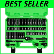 3/8" Drive Socket Set, 50-Piece with Ratchet Handle