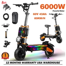 Cheevalry S11PRO 6000W Electric Scooter 60V43Ah Foldable E-Scooter 11" 85KMH APP