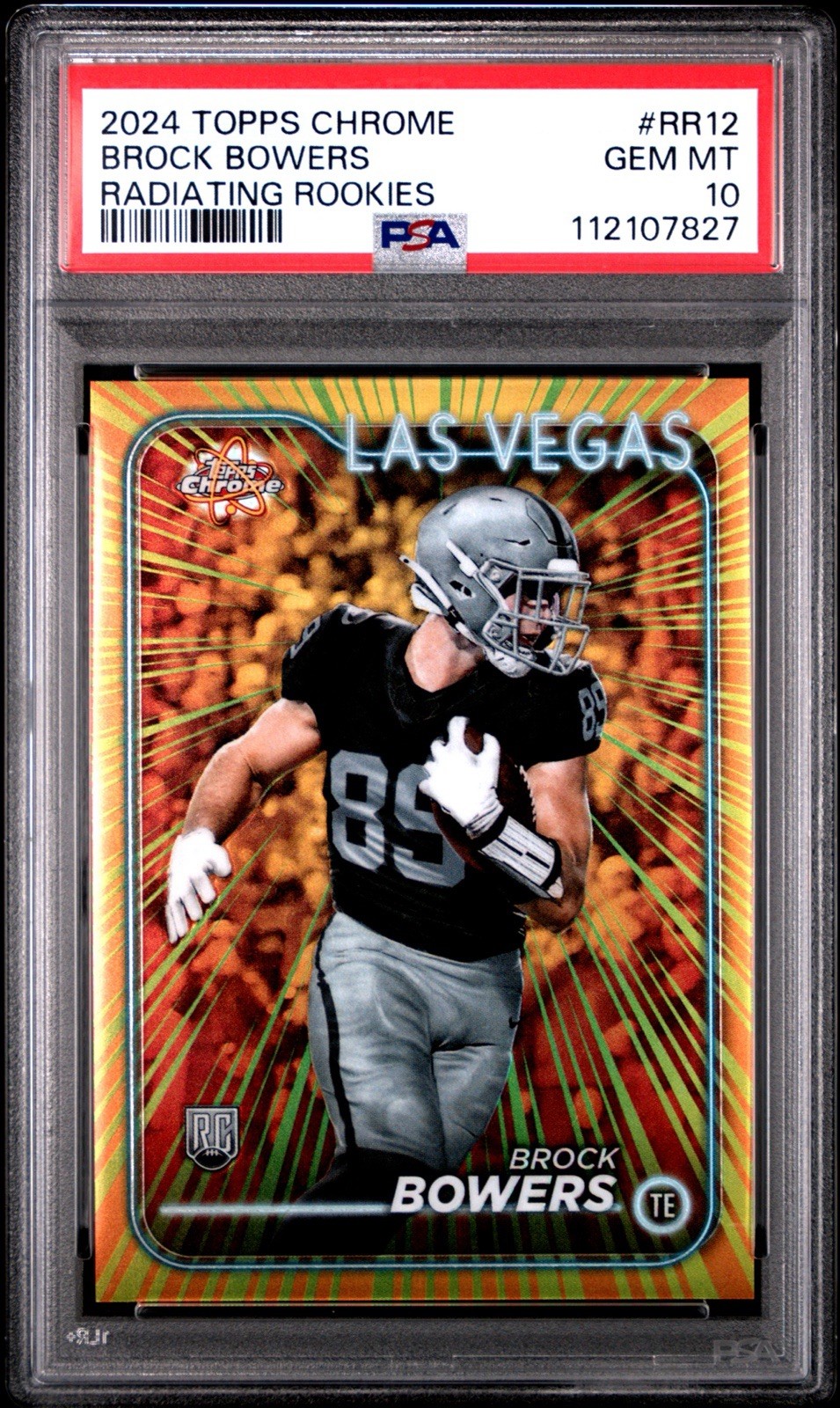 Brock Bowers Topps Chrome Radiating Rookies #RR12 Base