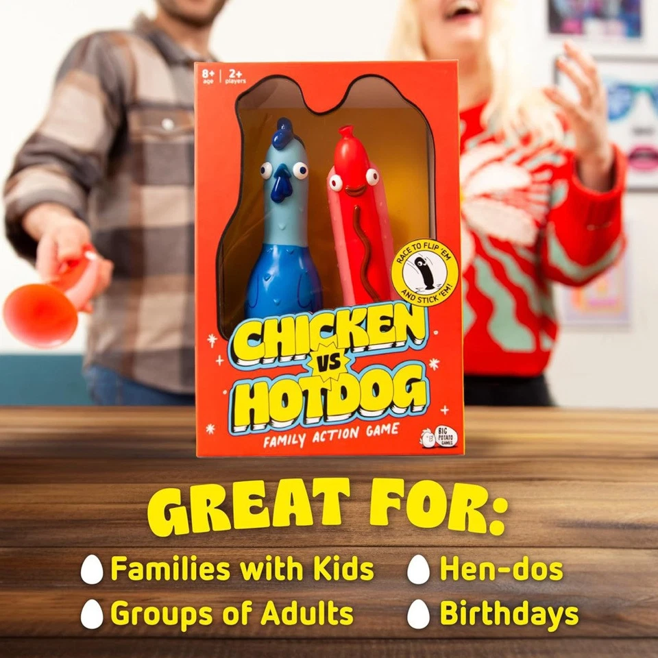 Big Potato Chicken Vs Hotdog – Hilarious Flip Challenge Party Game for Families - Image 2 of 4