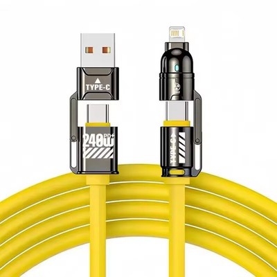 4 in1 Multi USB Charging Super 240W Cable Fast Charger Cord For iPhone 17 ProMax
