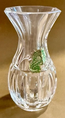 Vintage Waterford Crystal 4” Alana Violet Bud Vase IRELAND Original Label