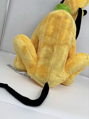 Disney Store PLUTO Yellow Stuffed Animal Plush Toy Green If Lost Collar - Picture 6 of 8